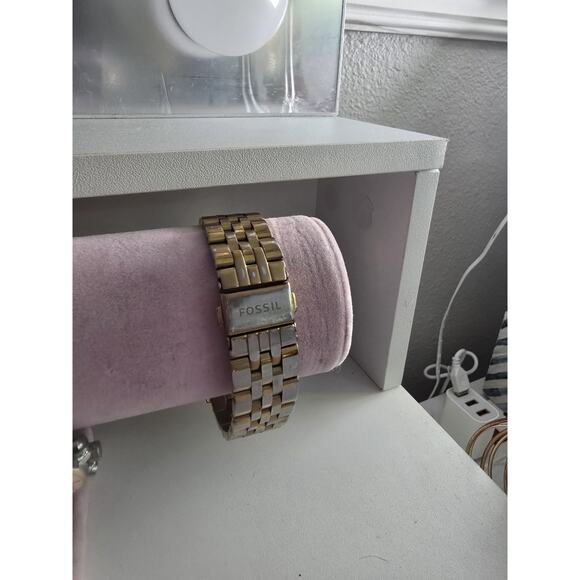 Fossil Q Hybrid Virginia Rose Gold-Tone Stainless Steel Smartwatch FTW1106 - Picture 8 of 11